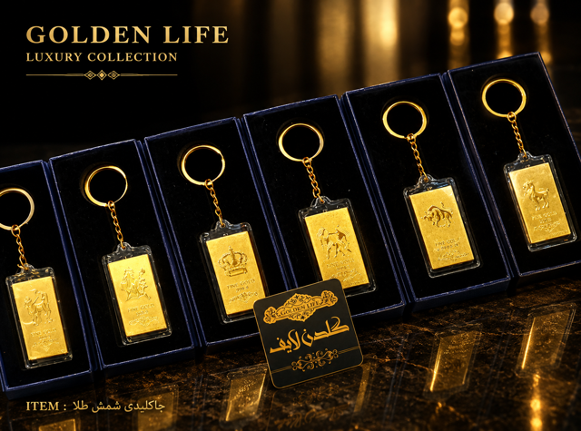 جاسوییچی نماد دکوراتیو تولد شهریور ماه ورقه فویل طلا اماراتی