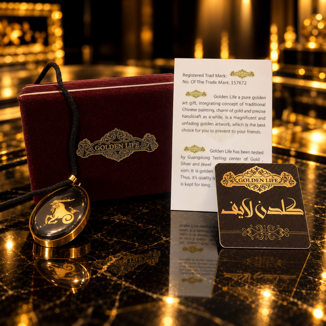 گردنبند نماد تولد دی ماه فویل طلا اماراتی گلدن لایف - کد 276